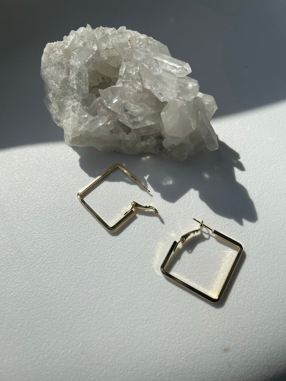 Rhonda Square Hoop Earring In Gold