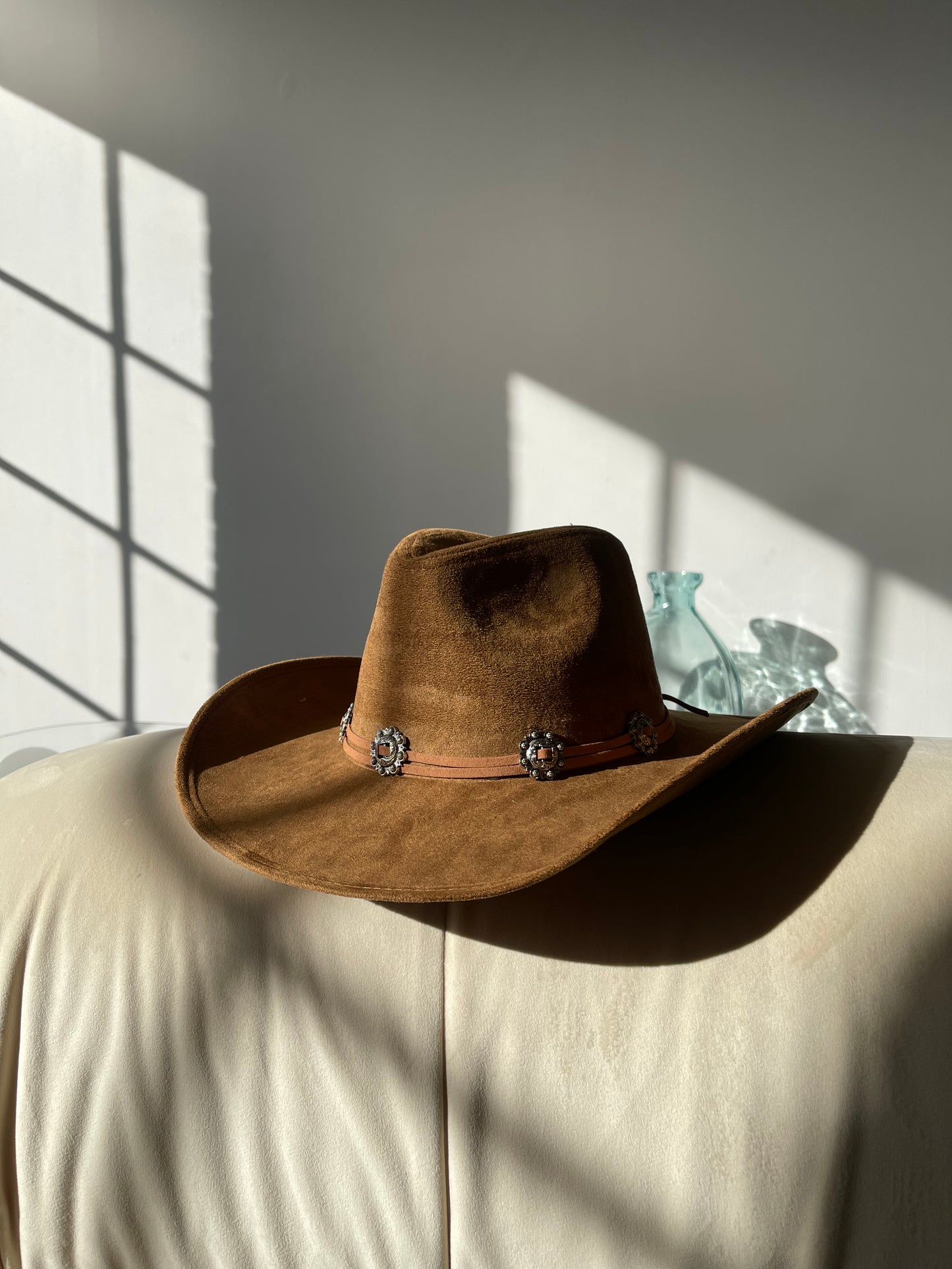 Molina Western Style Cowboy Fedora Hat In Camel