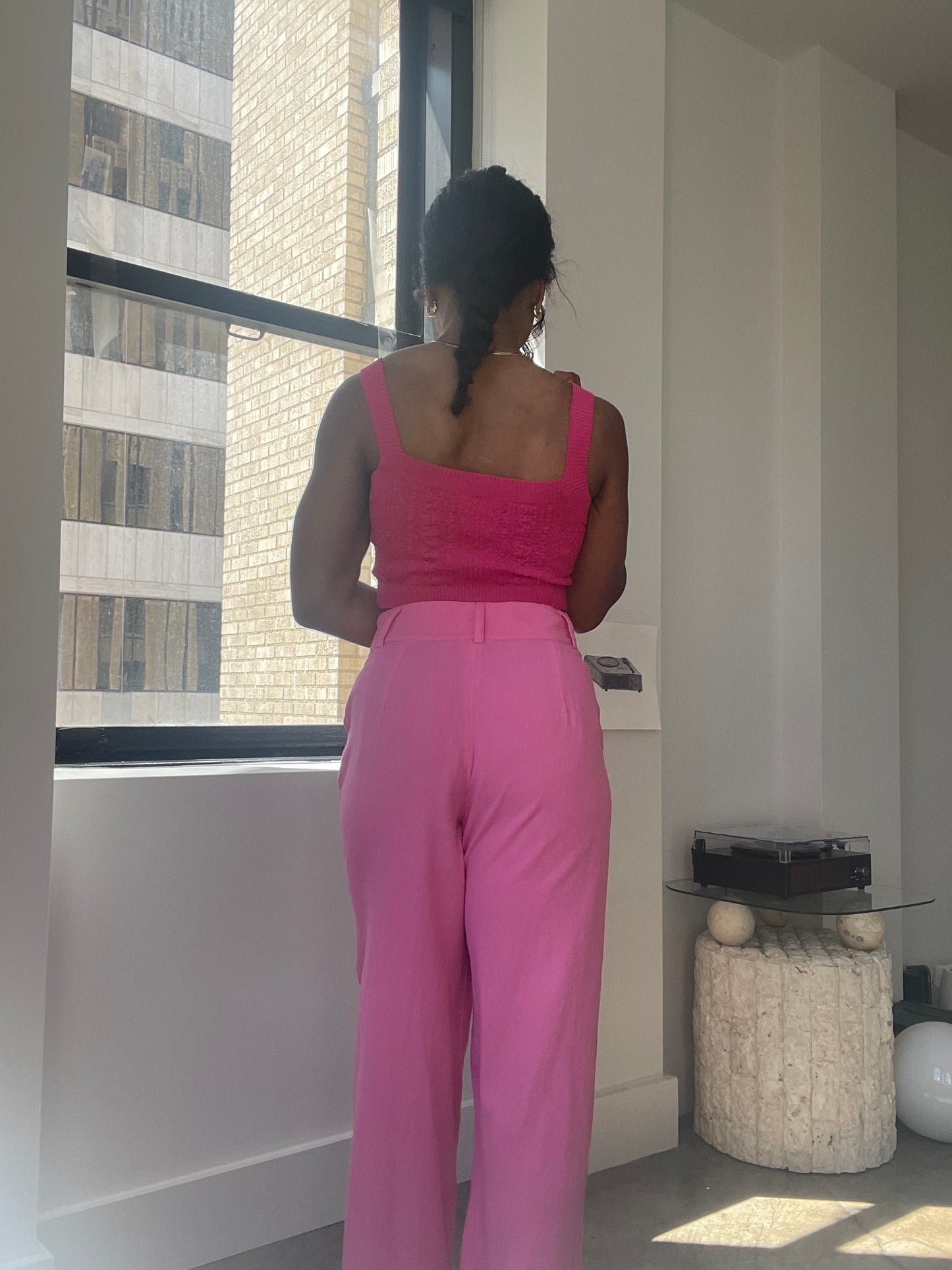 Dana Ultra Lightweight Cotton Pants In Pink