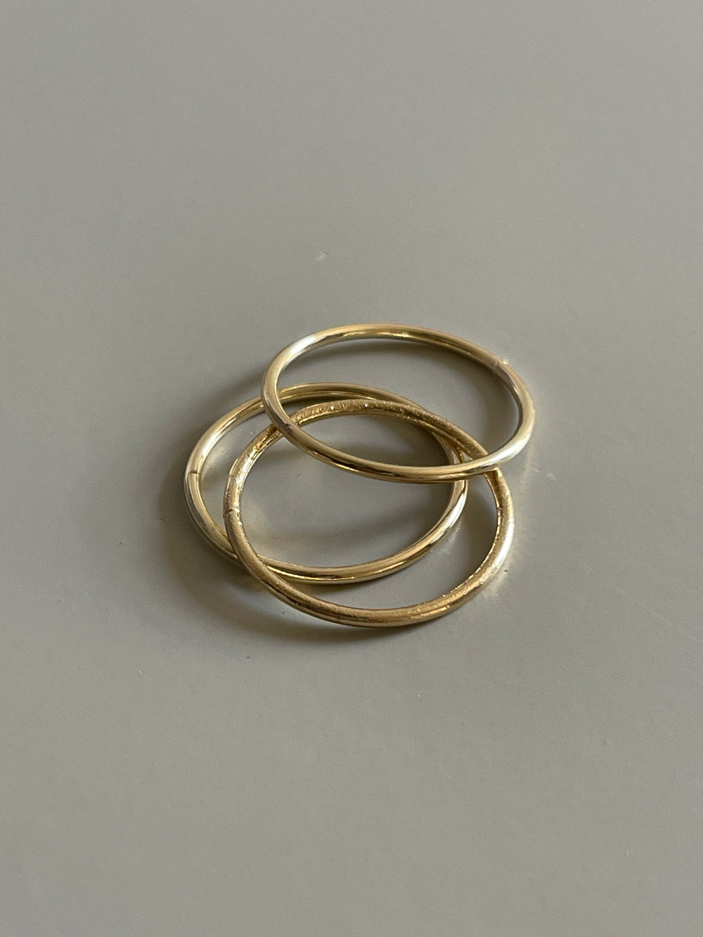Classic Tri Band Ring Set In Gold