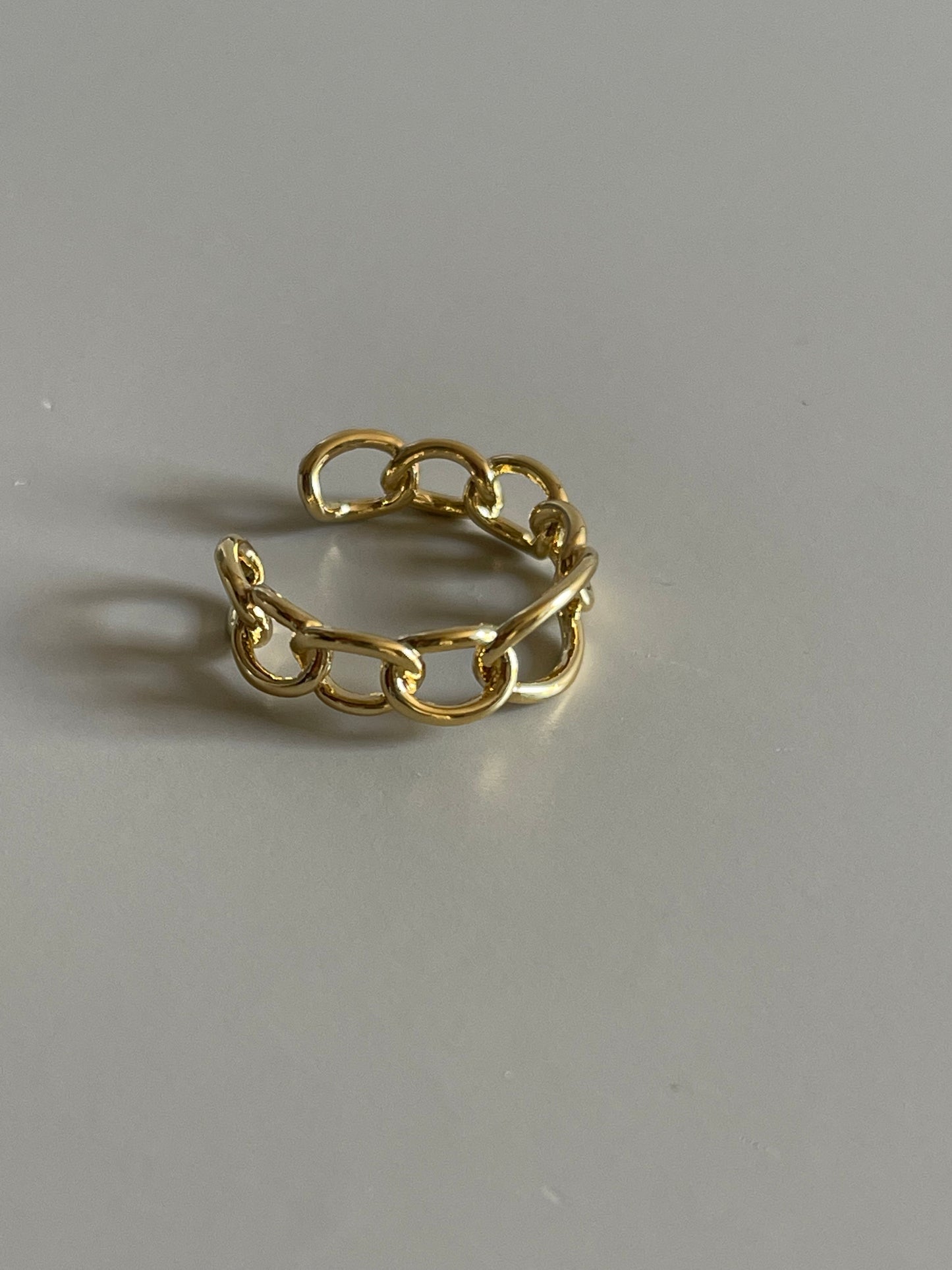 Classic Link Chain Ring In Gold