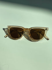 Regina Retro Square Sunglasses In Tangerine
