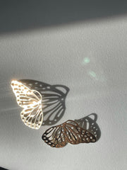 Geo Cutout Statement Butterfly Wing Earring In Gold