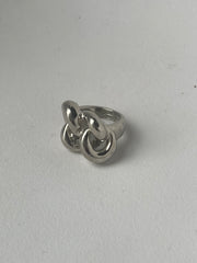 Claudette Twist Front Statement Ring In Silver
