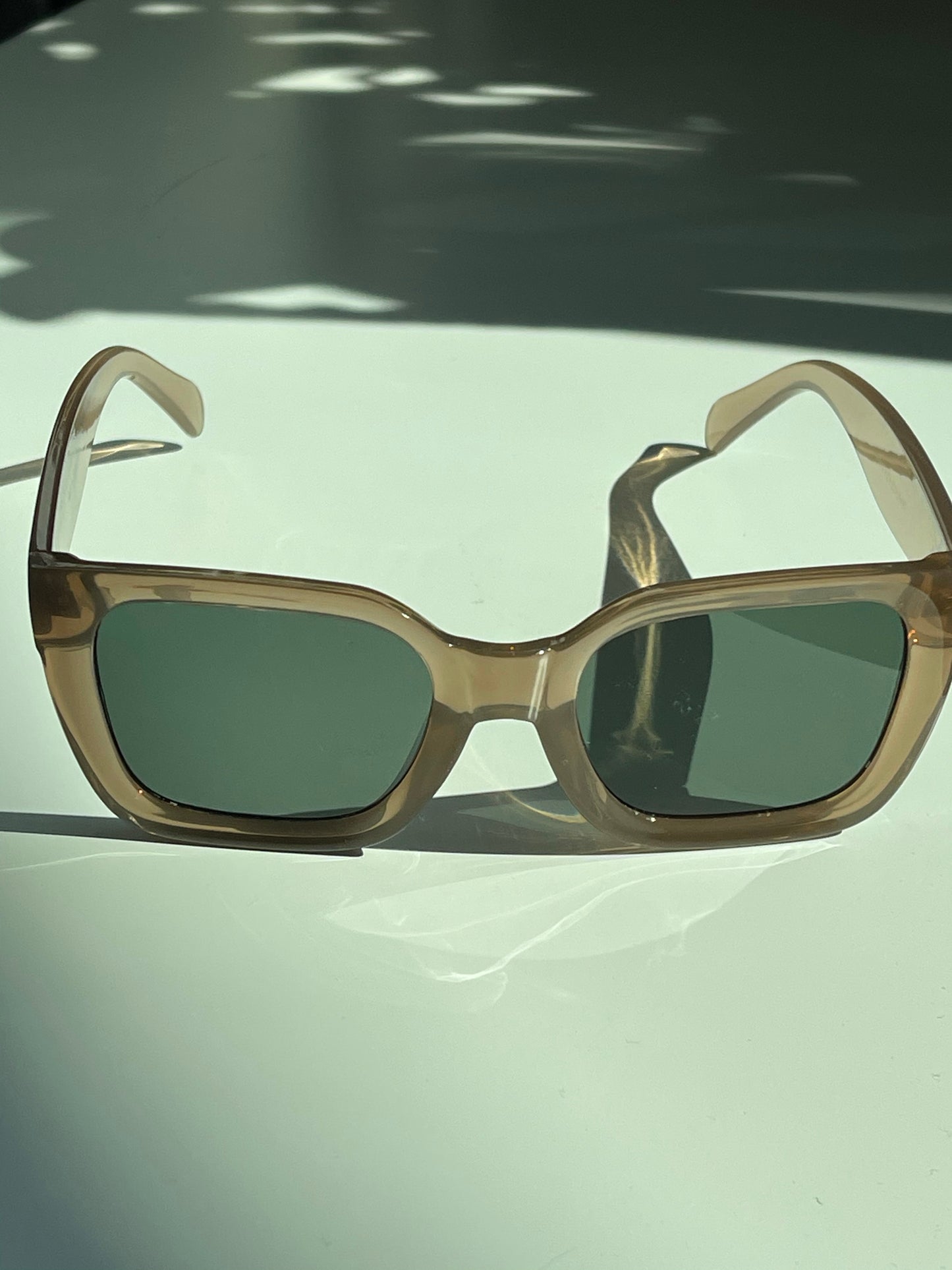 Leah Sunglasses In Taupe Green