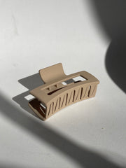 Sonia Modern Hair Claw Clip In Matte Taupe