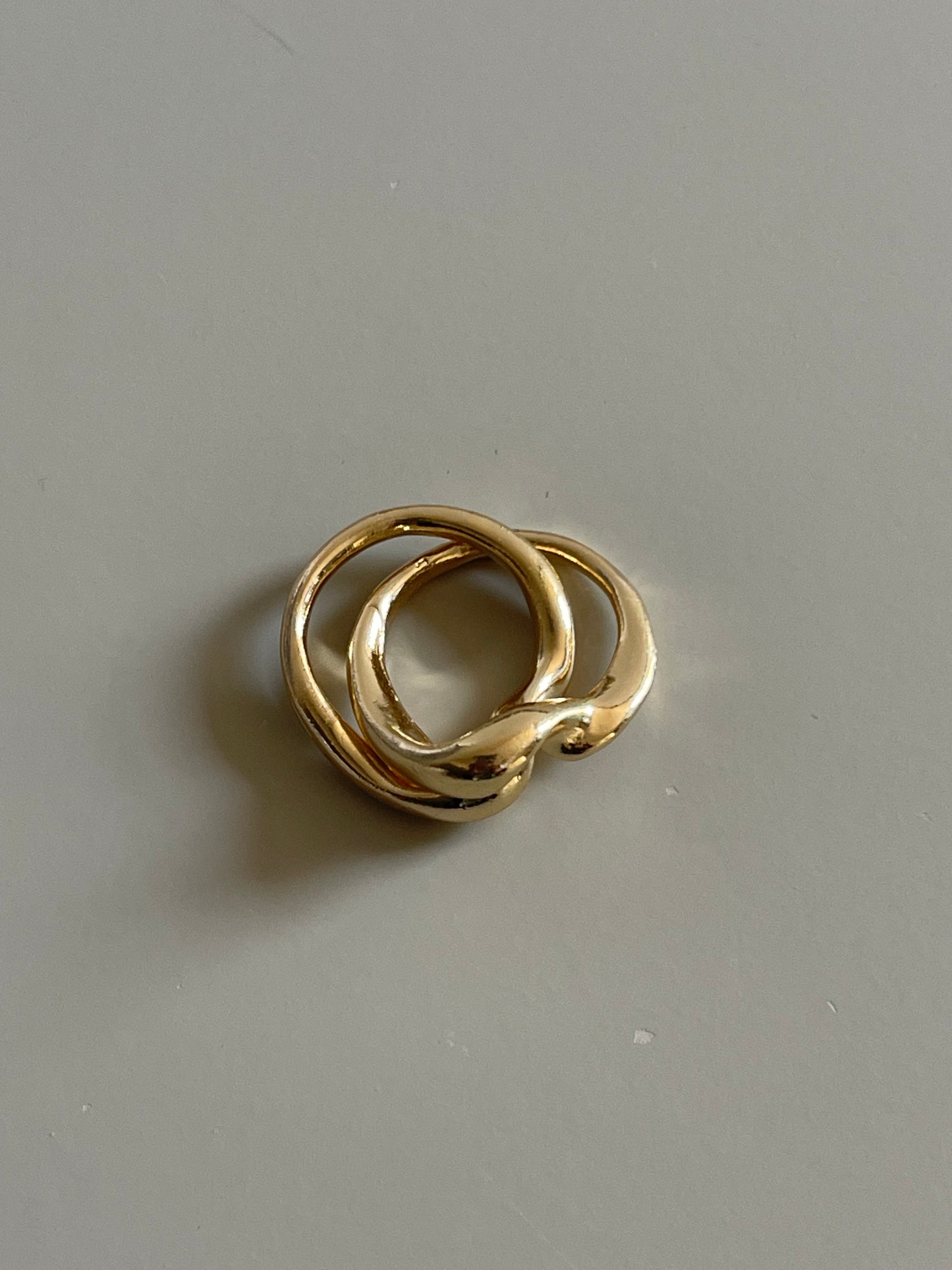 Infinity Double Lock Ring In Gold