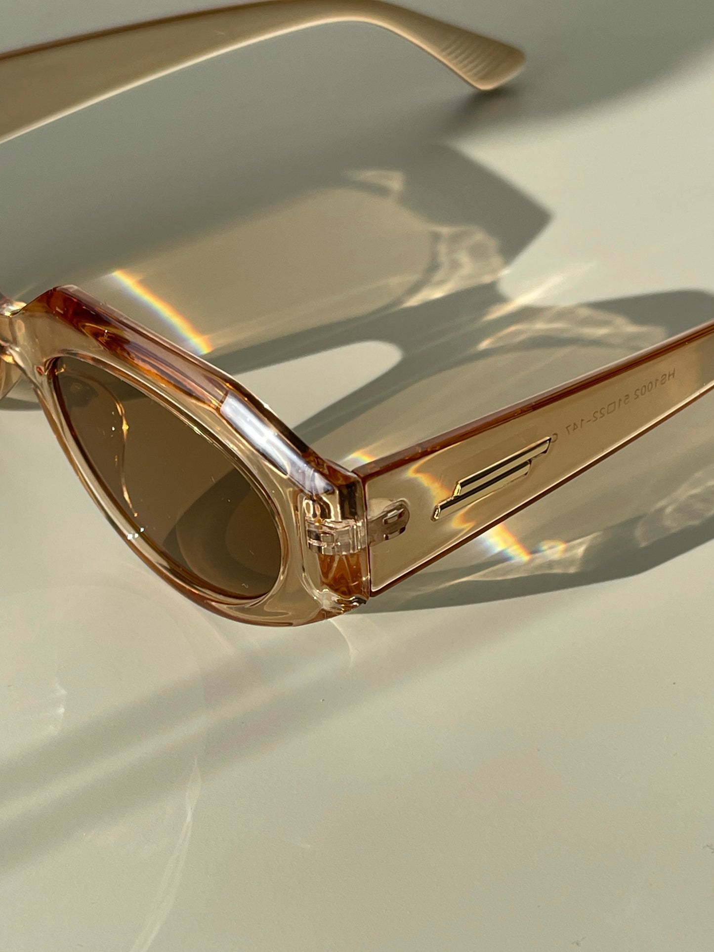 Donte Double Gold Bar Sunglasses In Tangerine