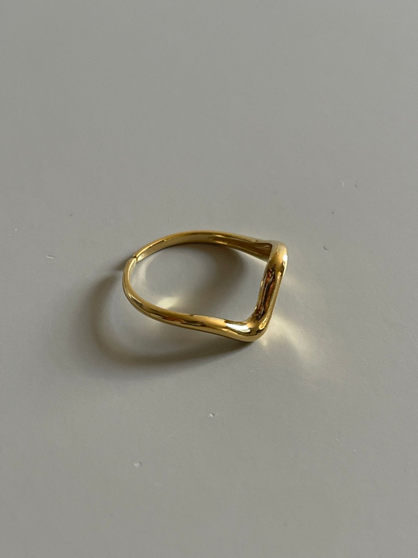 Organic Wave Ring In Gold