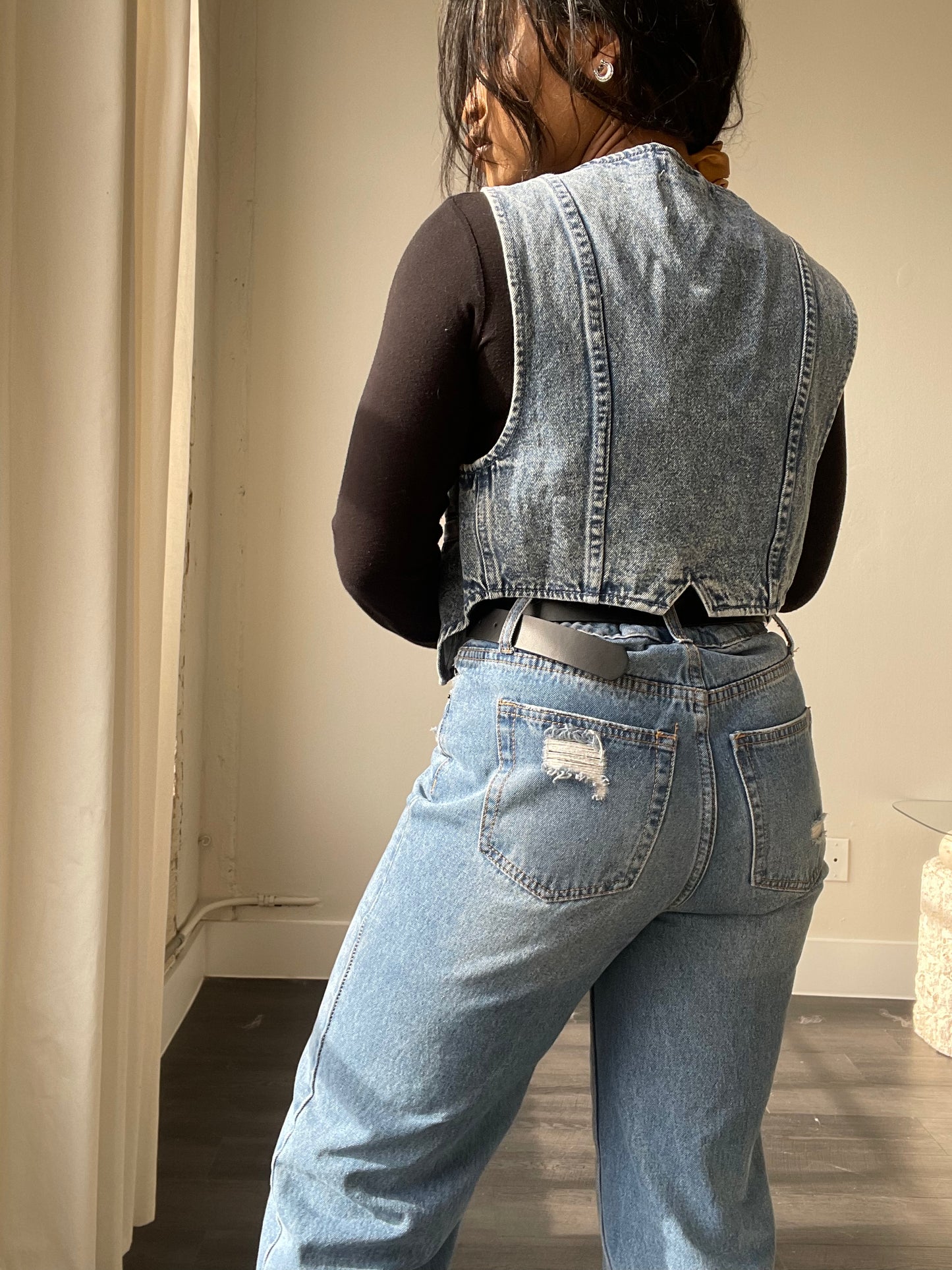 Eastwood Classic Western Acid Wash Denim Vest