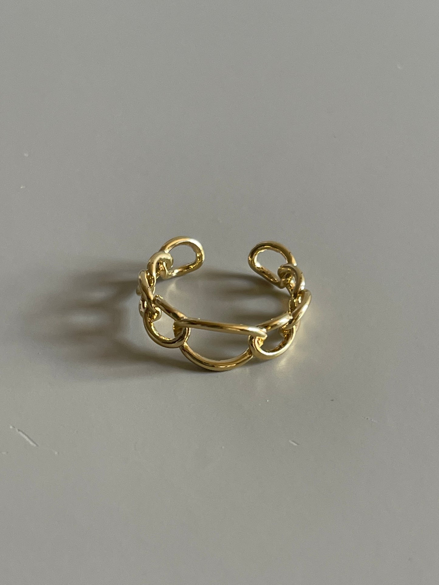 Classic Link Chain Ring In Gold