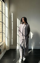 Lily Hoodie & Wide Leg Pant Set In Ash