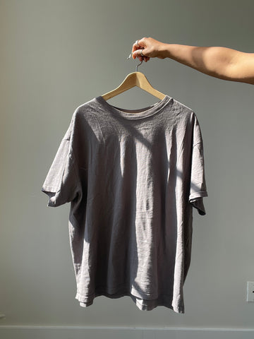 Angels Organic Cotton Oversized Tee In Charcoal