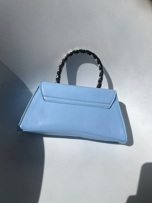Renei Houndstooth Crossbody Bag In Sky