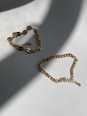 Marina Double Classic Link Bracelet In Gold