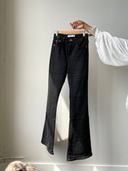 Taylor Classic Flare High Rise Jean In Black