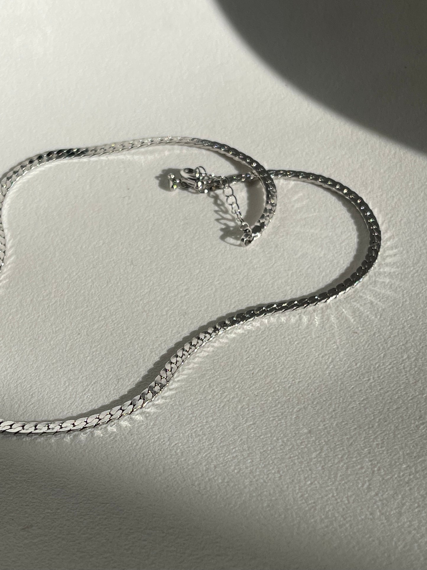 Corin Classic Flat Chain Necklace In Silver