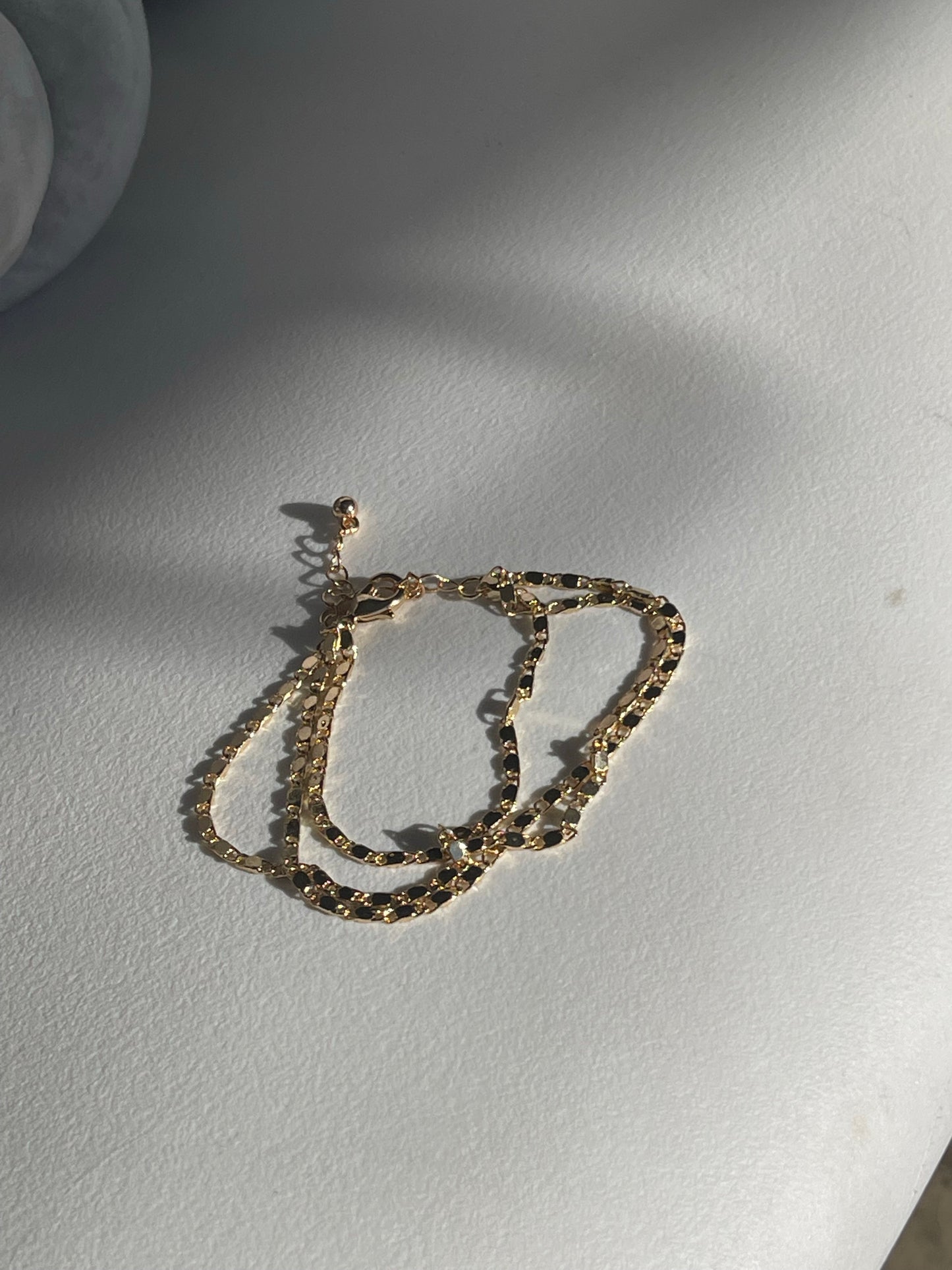 Trish Tri Link Chain Bracelet In Gold