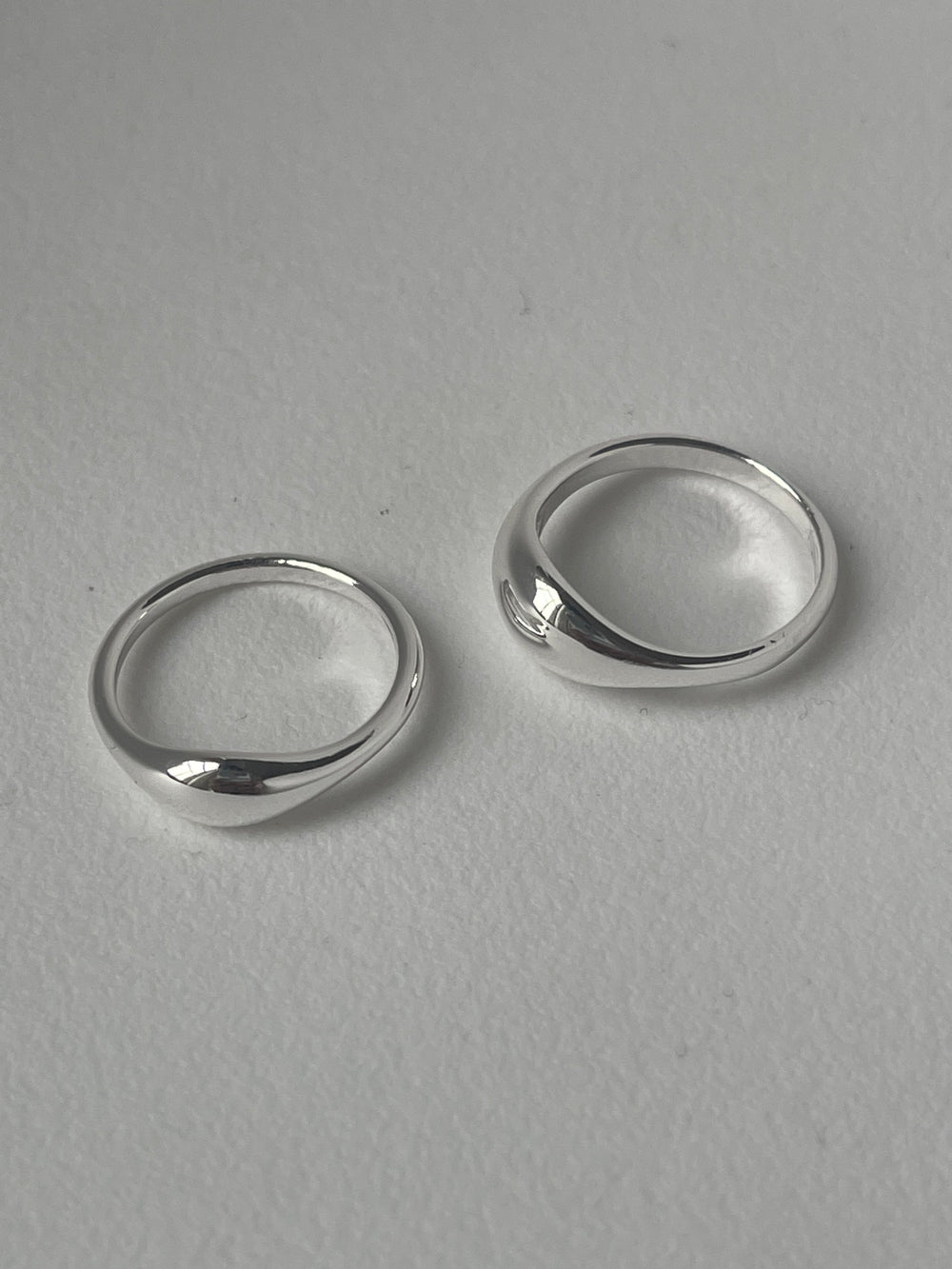 Margot Mini Dome Ring Set In Silver
