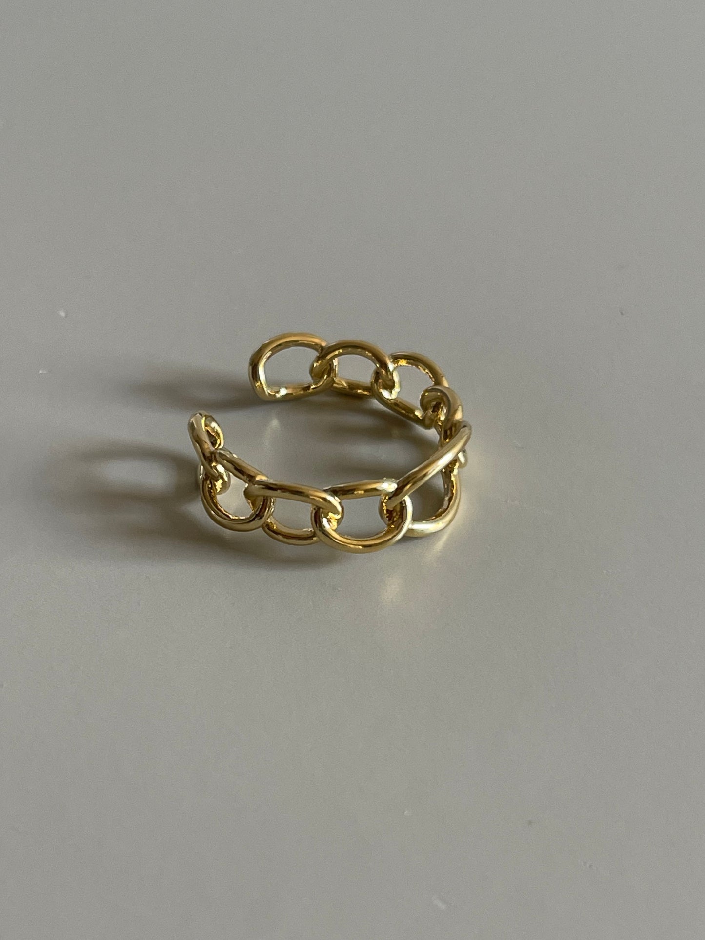 Classic Link Chain Ring In Gold