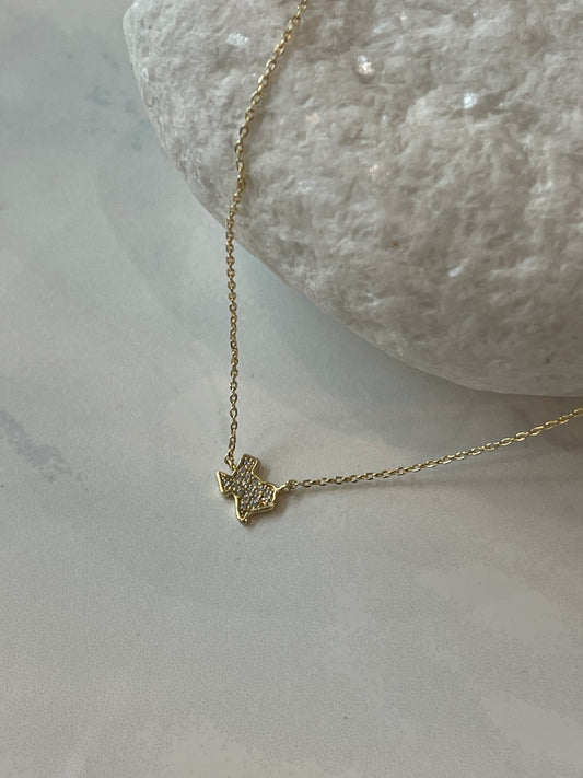 Mini Texas Charm Necklace In Gold