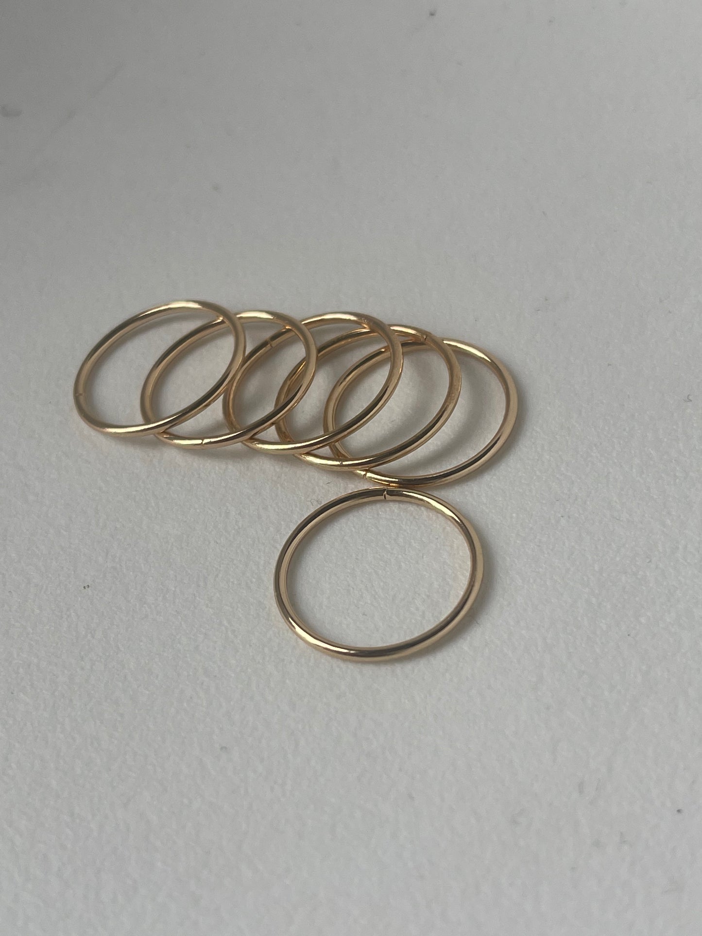 Classic Mini Band Ring Set In Gold