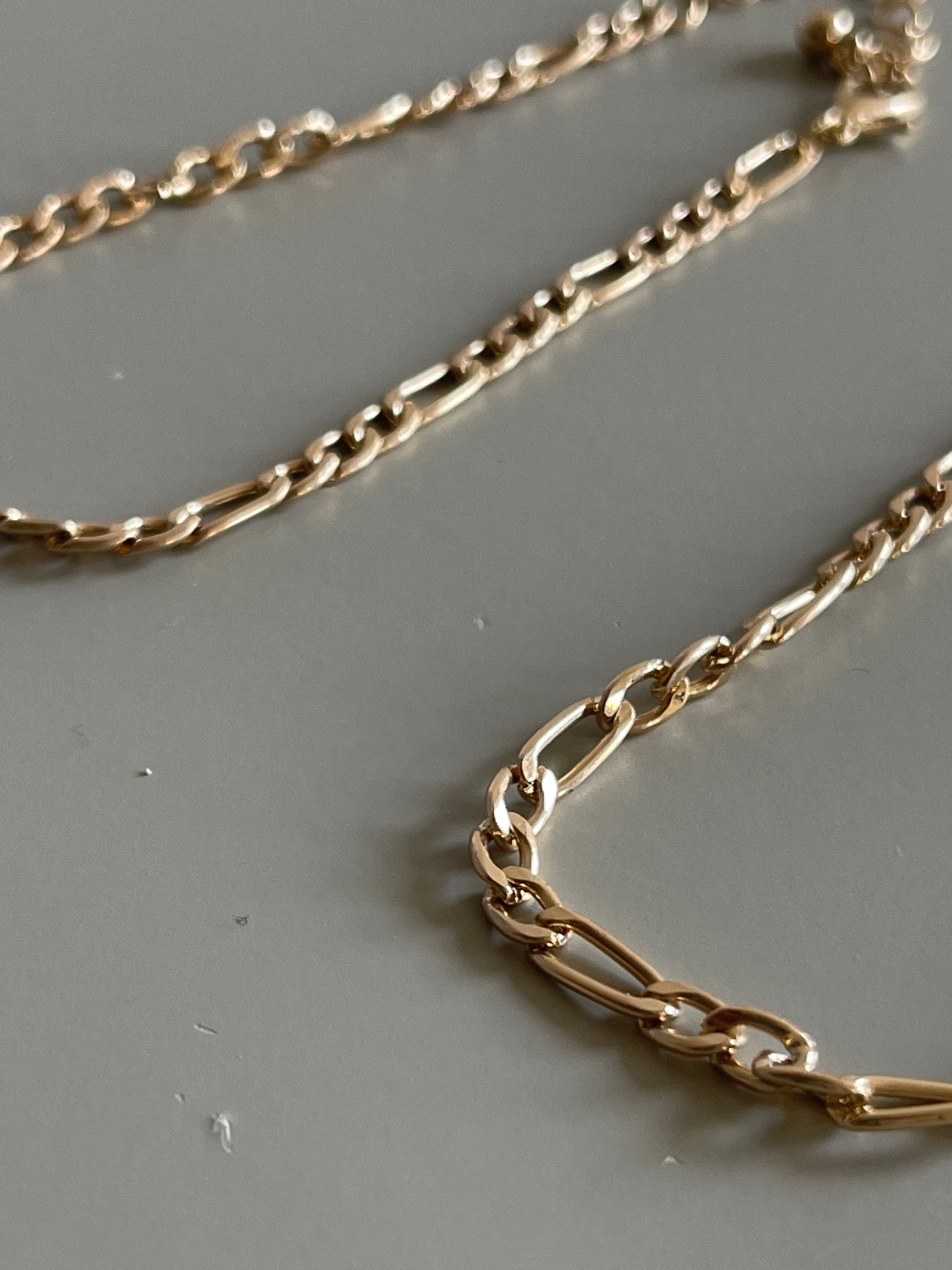 Classic Mini Double Link Chain Bracelet Set In Gold