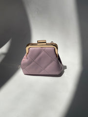 Polly Classic Pouch Mini Clutch Purse Bag In Blush
