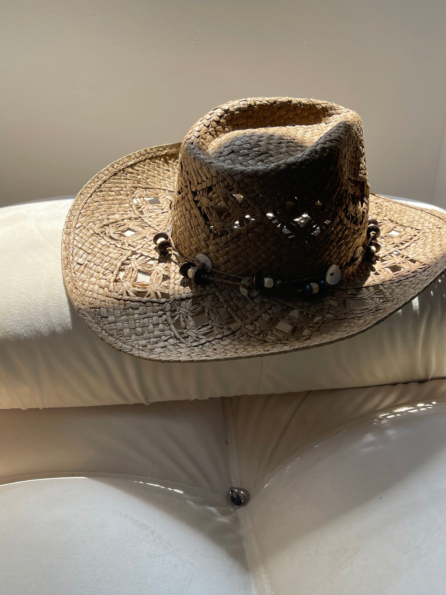 Toyo Beaded Cowboy Sun Hat In Brown