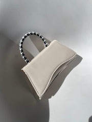 Renei Houndstooth Crossbody Bag In Cream