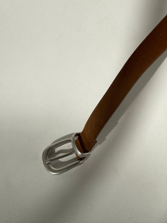 Carly Classic Velvet Cowboy Belt In Brown Silver