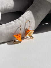 Alice Mushroom Drop Earring In Tangerine