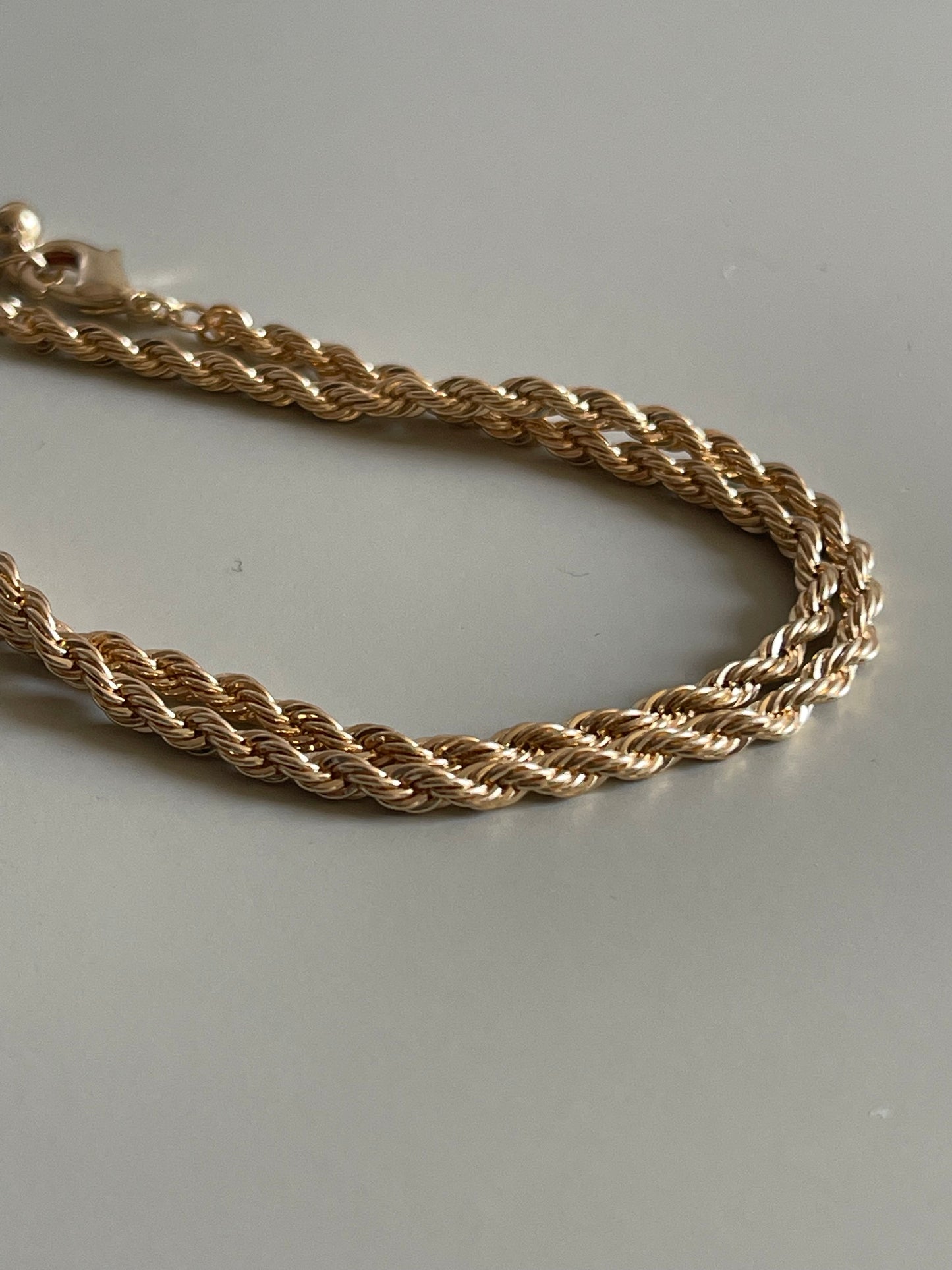 Double Rope Chain Bracelet In Gold