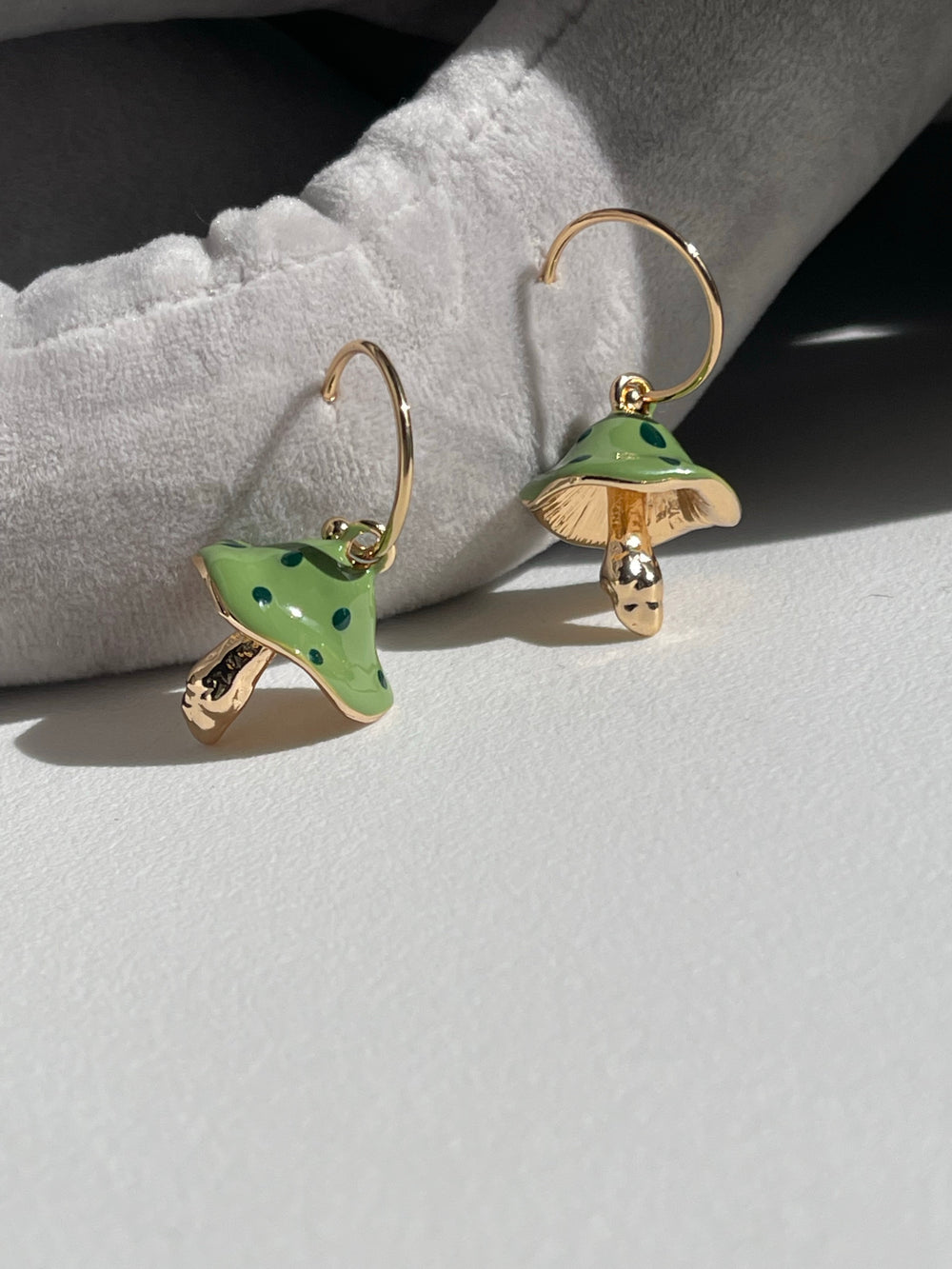 Alice Mushroom Drop Earring In Green