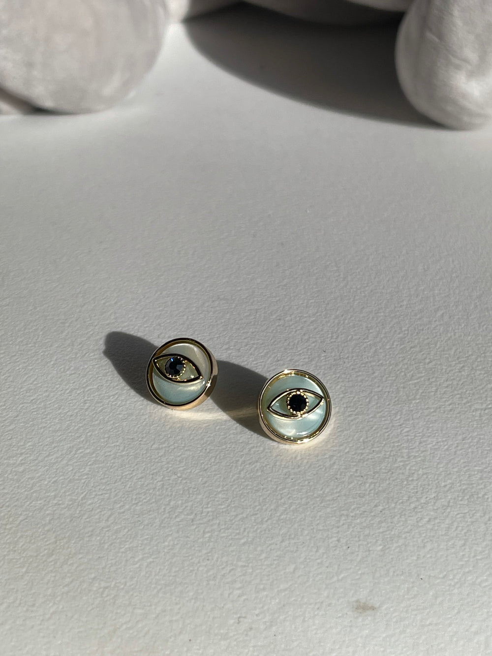 Dazed & Evil Eye Charm Stud Earring In Blue
