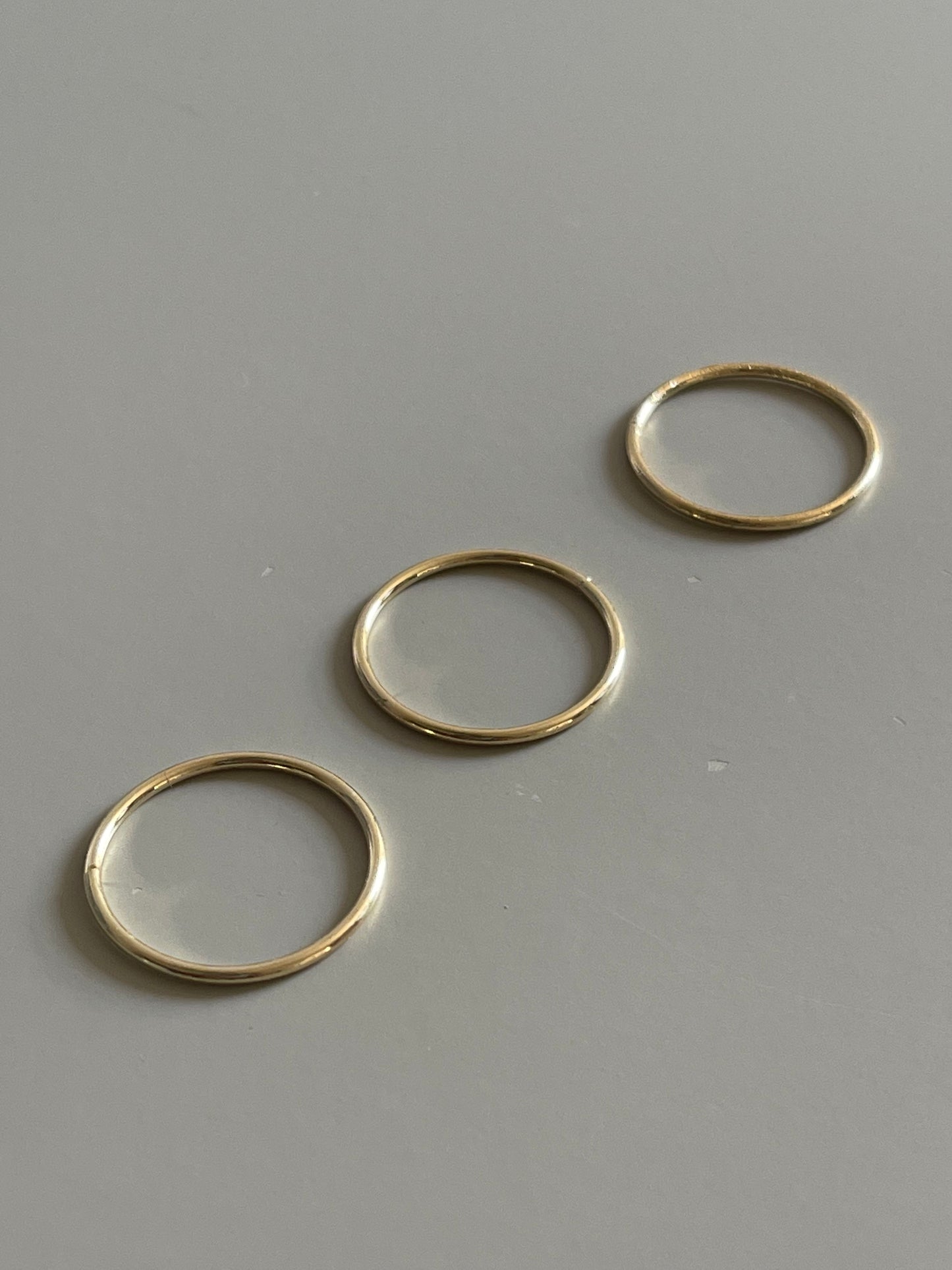 Classic Tri Band Ring Set In Gold
