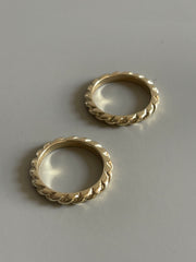 Soft Twist Ring Set In Gold