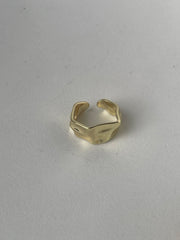 Troy Organic Open Ended Crinkle Ring In Gold